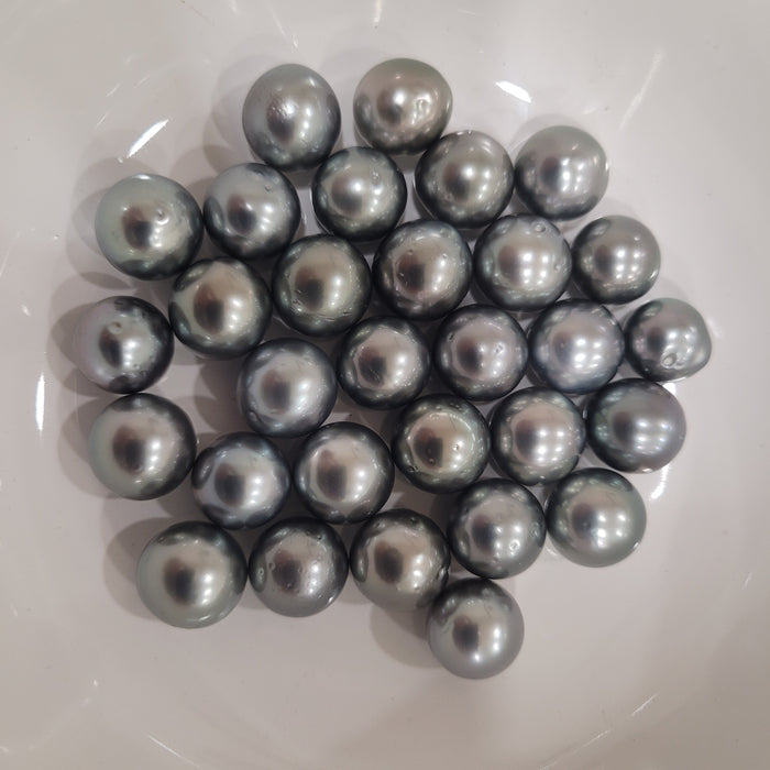 Tahiti Loose Pearls 11-12 mm Dark Silver Color Very HIgh Luster