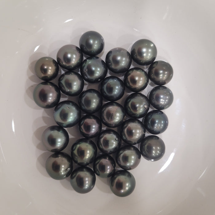 Tahiti Pearls 10-11  mm Dark Color Semi-Round Very High Luster