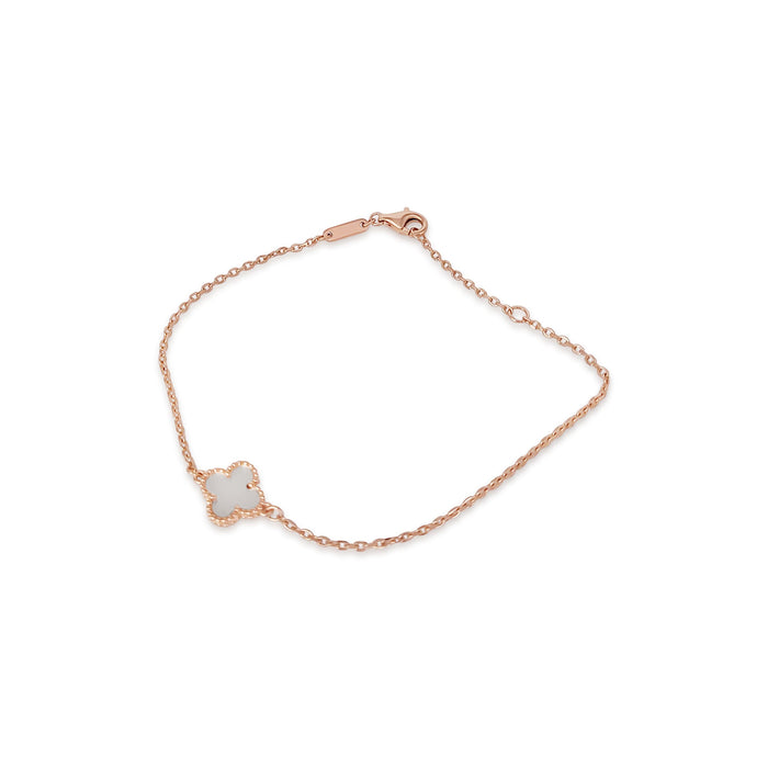 Bracelet made of Mother of Pearl and 925 Siver Rose Gold