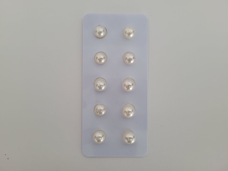 South Sea Pearls 9 mm White, Round, Wholesale Lot of 5 Pairs -  The South Sea Pearl