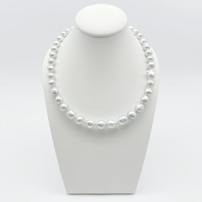 South Sea Pearls 9-12 mm White-Silver Baroque Shape, 18 Karat Gold - Only at  The South Sea Pearl